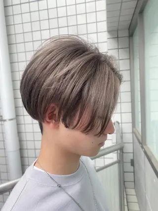 ミディアム カラー 白髪ボカシカラー /骨格に合わせカットのヘアスタイル