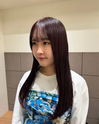 ロング カラー ゆ う あのヘアスタイル