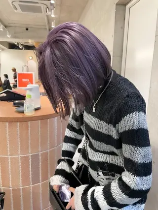 ショート カラー ヘアアレンジ ミニボブ/ブリーチ 🌈MISATOのヘアスタイル