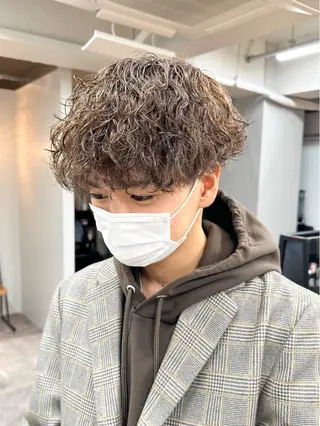 ショート パーマ メンズ メンズパーマ メンズ特化ryoのヘアスタイル