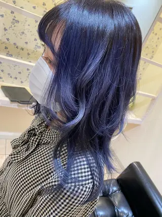 セミロング カラー 斎藤 彩香のヘアスタイル