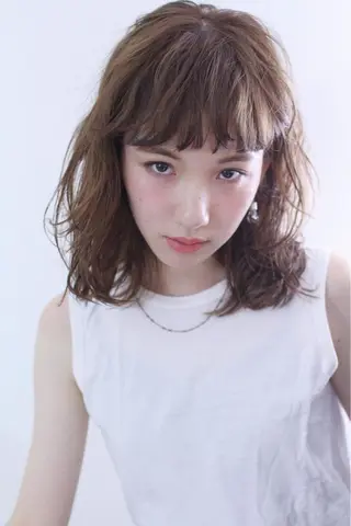 ミディアム カラー 坂本 裕介/パーマのヘアスタイル