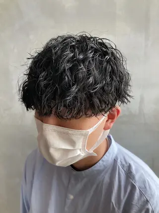 ショート パーマ メンズ 波巻きスパイラルパー マ/シャドウパーマ駿のヘアスタイル