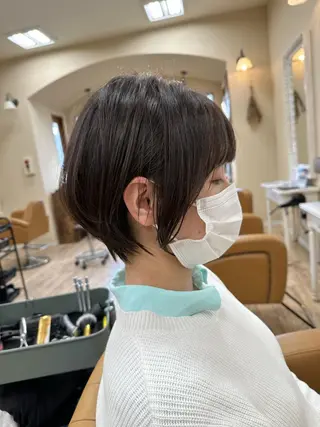 ショート カラー パーマ KAKKY/ショート レイヤー/千種/池下のヘアスタイル