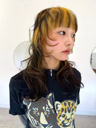 セミロング カラー Kaito🐶/ボブ /レイヤー/デザインのヘアスタイル