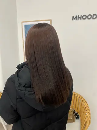 セミロング アレンジ/ブラウン カラー HARU🕯のヘアスタイル