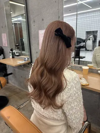 ロング カラー ヘアアレンジ 🎀暖色カラー🎀 ♡yurika♡のヘアスタイル