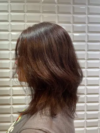 セミロング Lupinus中田 パーマモデル募集中のヘアスタイル