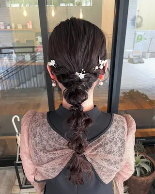 ロング 田中 結月のヘアスタイル