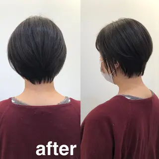 ショート ツノガイ エリのヘアスタイル