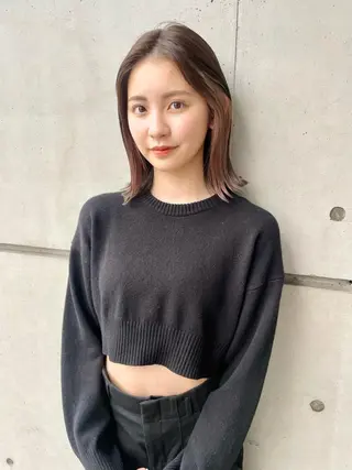 ミディアム 大角  実希のヘアスタイル