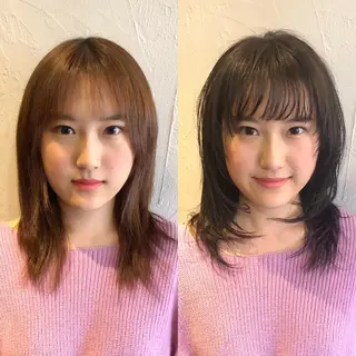 ミディアム 髪質改善縮毛矯正 専門店のヘアスタイル