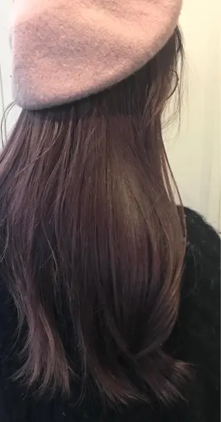 セミロング カラー ヘアアレンジ 【体験】韓国 メイク&ヘア天神のヘアスタイル