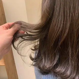 ミディアム カラー 【完全個室】髪質改善 暖色カラー/山崎唯奈のヘアスタイル