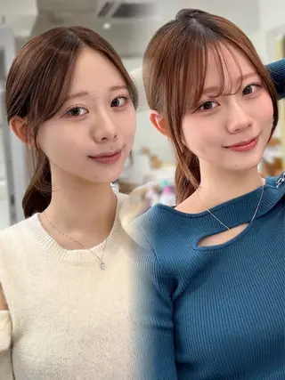 ロング 中顔面短縮 顔まわり新田大翔のヘアスタイル