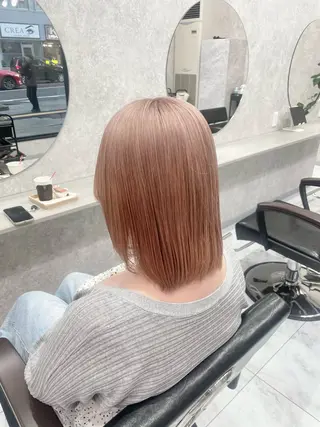 ミディアム 🦋ハイトーン🦋 石山 希理🦋のヘアスタイル