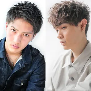 ショート メンズ ✨ブリーチなし透明感 池袋 水野のヘアスタイル