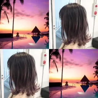 ミディアム カラー ヘアアレンジ 縮毛矯正 髪質改善寺坂雄飛💐のヘアスタイル
