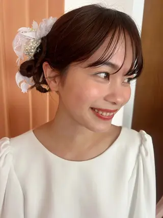 セミロング ヘアアレンジ ヘアメイク美容師 ayanoのヘアスタイル