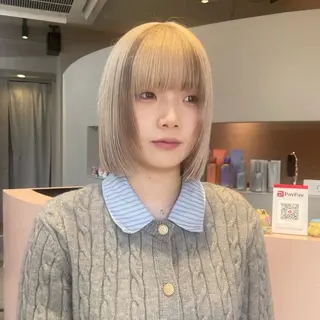 カラー 博多/ ブリーチ/ハイトーンのヘアスタイル