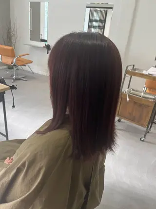 ミディアム カラー Sugarlu 吉田 晴香のヘアスタイル
