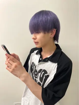 ミディアム カラー 京谷 日向のヘアスタイル