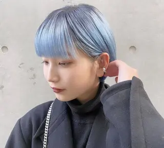 ショート カラー ヘアアレンジ 女性専用サロン梅田 髪質改善カラーakiのヘアスタイル