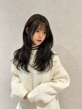 ロング レイヤー/ハッシュ 渋谷/サッタのヘアスタイル