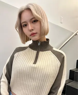 ショート カラー ハイトーン/ボブ/ レイヤー💫カイセイのヘアスタイル