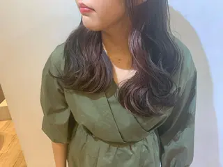 セミロング カラー パーマ ヘアアレンジ 顔周りカット・相談 レイヤーも◎しずくのヘアスタイル