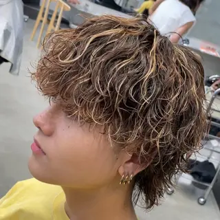 セミロング パーマ ヘアアレンジ メンズ fifth 石川 凪のヘアスタイル