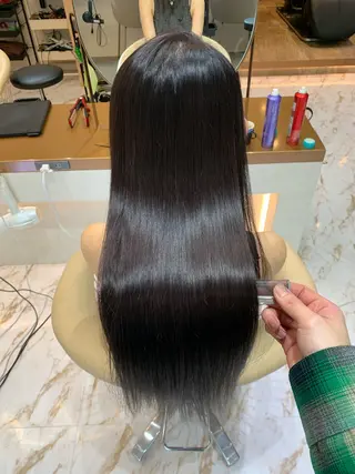 ロング カラー パーマ ✨美髪矯正×髪質改善 🍎カイト🍎渋谷のヘアスタイル