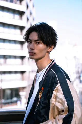 ショート パーマ メンズ スパイキーショート パーマ　具志堅　太志のヘアスタイル