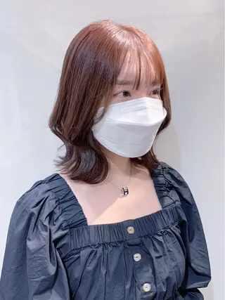 ミディアム カラー ヘアアレンジ 柔らか垢抜けｶﾗｰと ｶｯﾄ🫧ASUKAのヘアスタイル