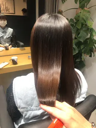セミロング カラー ✨髪質改善ストレート ×ミニボブ✨萩原 翼のヘアスタイル
