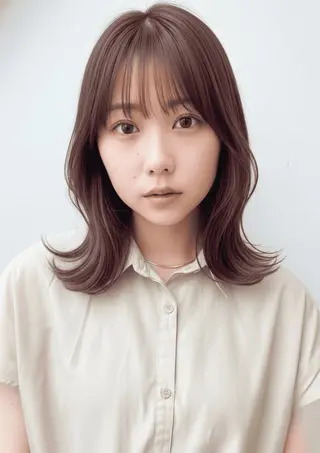 ミディアム momoca/松本/ 暖色カラー/ボブのヘアスタイル