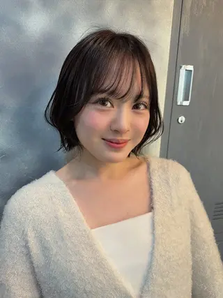 ミディアム カラー ボブ/ミルクティー /博多/DAI/店長のヘアスタイル