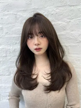 ロング 映える顔まわり/前髪 特化 💗 ユキマのヘアスタイル