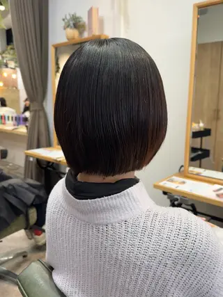 ショート 縮毛矯正/エクステ /艶カラー/ヘアメのヘアスタイル