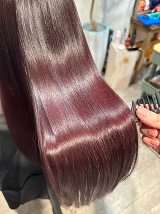 ロング カラー 美髪質改善✨ 縮毛矯正✨HIDEのヘアスタイル