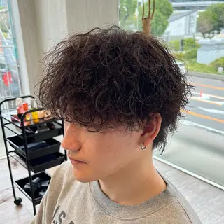 パーマ メンズ シャドウ🐾✖️ 波巻き🌊/AOIのヘアスタイル