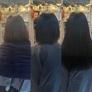 カラー ヘアアレンジ 🌈派手髪エクステ ブレイズ🌈ひろとのヘアスタイル