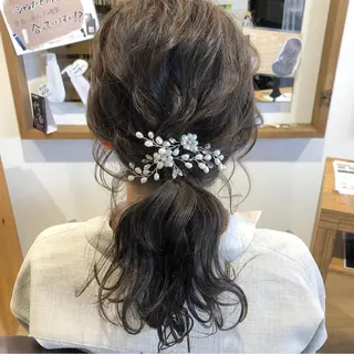 ミディアム ヘアアレンジ 小森 樹奈のヘアスタイル