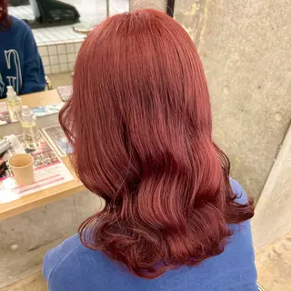 ミディアム カラー うる艶カラー /縮毛矯正✨レオンのヘアスタイル
