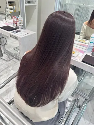 セミロング カラー ハッシュカット 田窪珠妃のヘアスタイル