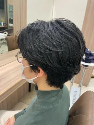 ショート パーマ メンズ 🦋髪質改善 今宮梨沙🦋のヘアスタイル