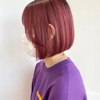 ミディアム カラー ウルフカット ハッシュカット/七海のヘアスタイル