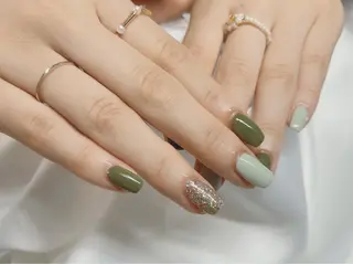 ネイル 23時まで❤︎韓国、 ワンホンネイルのネイルデザイン