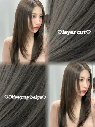 ロング 🦋高屋敷陸🦋 レイヤー/グレージュのヘアスタイル