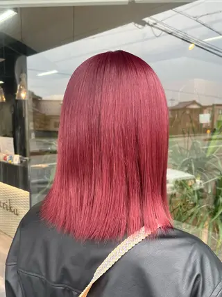 ミディアム alu yuinaのヘアスタイル